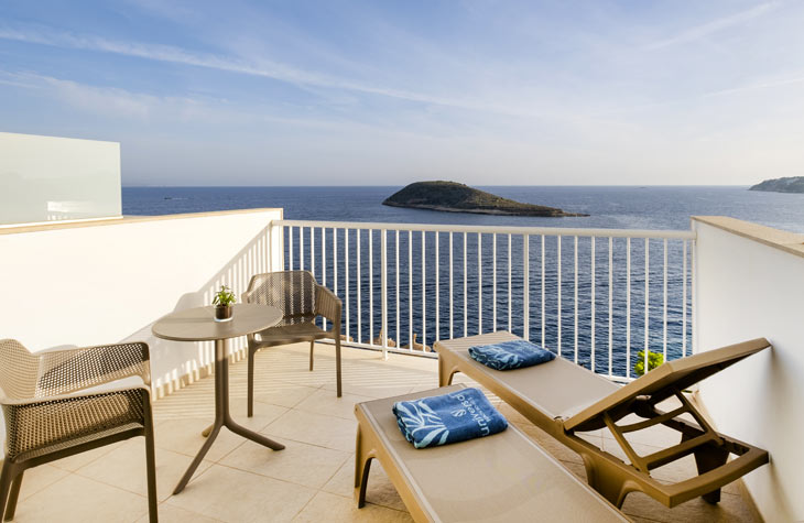 hotel florida Double vue sur la mer avec terrasse 